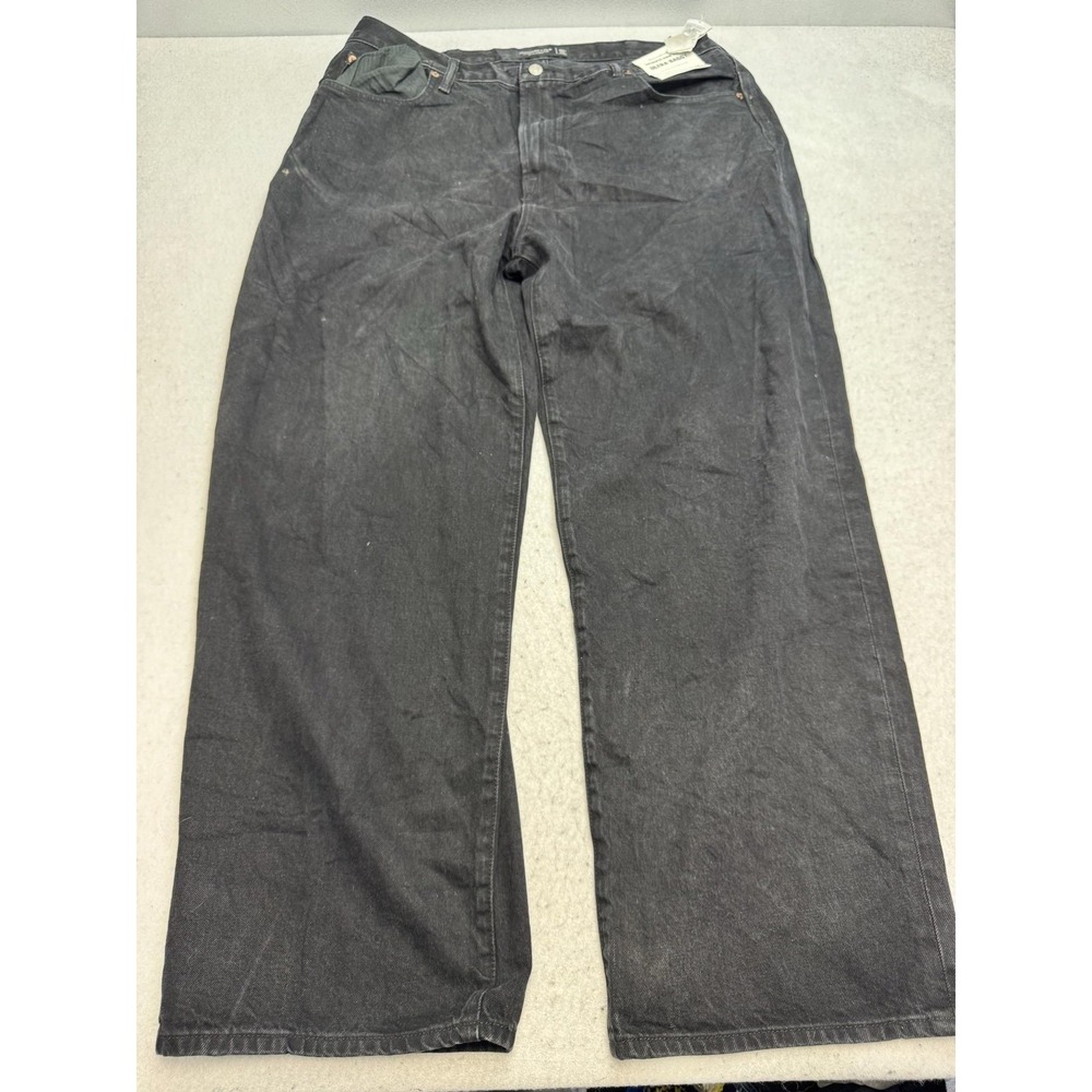 Abercrombie & Fitch Jeans Mens 40x32 Black Dark Wash Ultra Baggy Wide Leg Denim